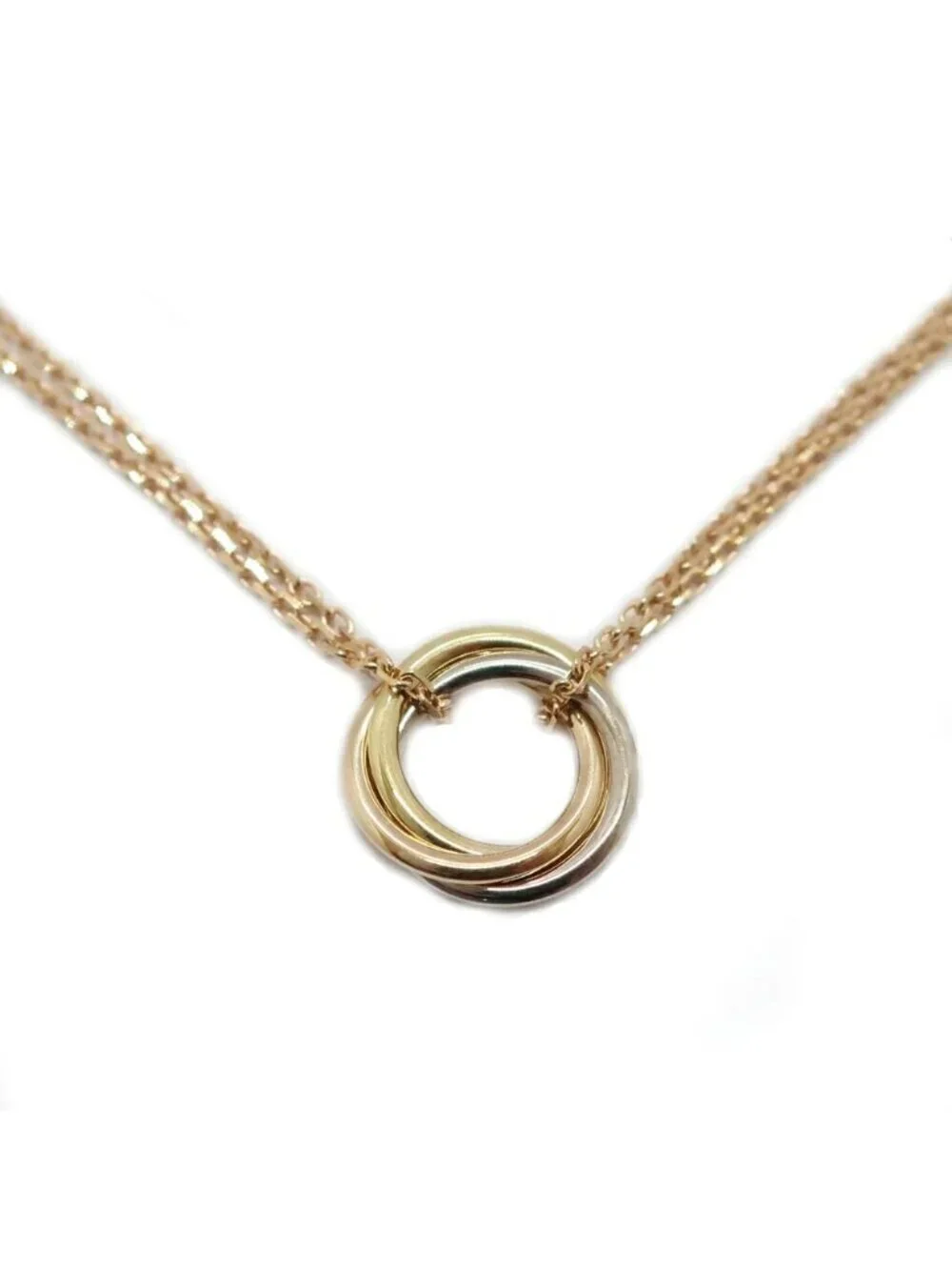 Cartier Ten Trinity Pendant Mini Necklace 40 Gold
